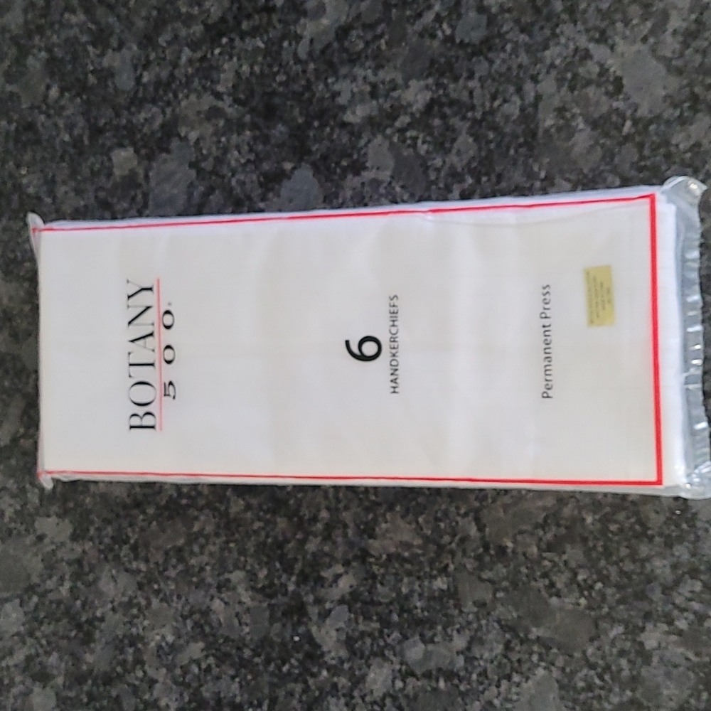 New!  6 Pack Botany 500 Handkerchiefs